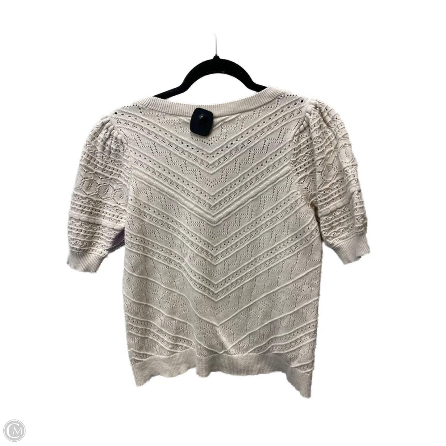 Sweater Short Sleeve By Loft In Tan, Size: S
