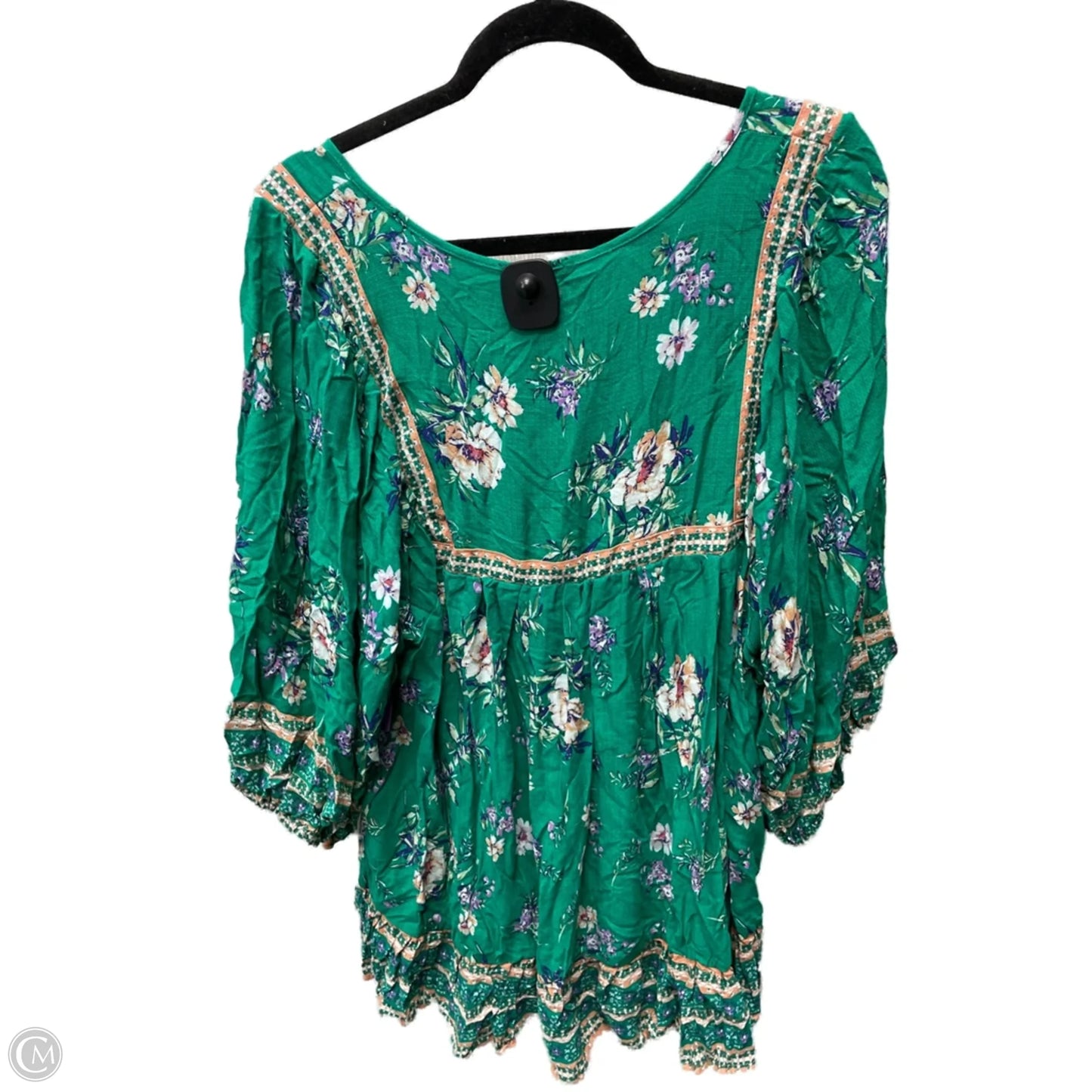 Top 3/4 Sleeve By Rachel Zoe In Floral Print, Size: 2x