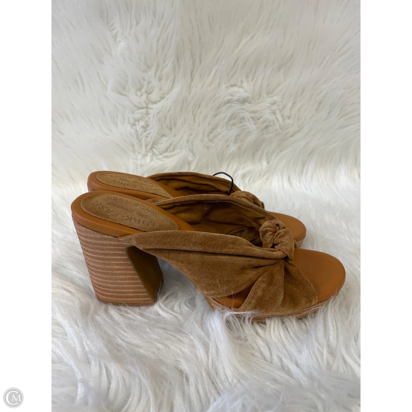 Sandals Heels Block By Kork Ease In Tan, Size: 7