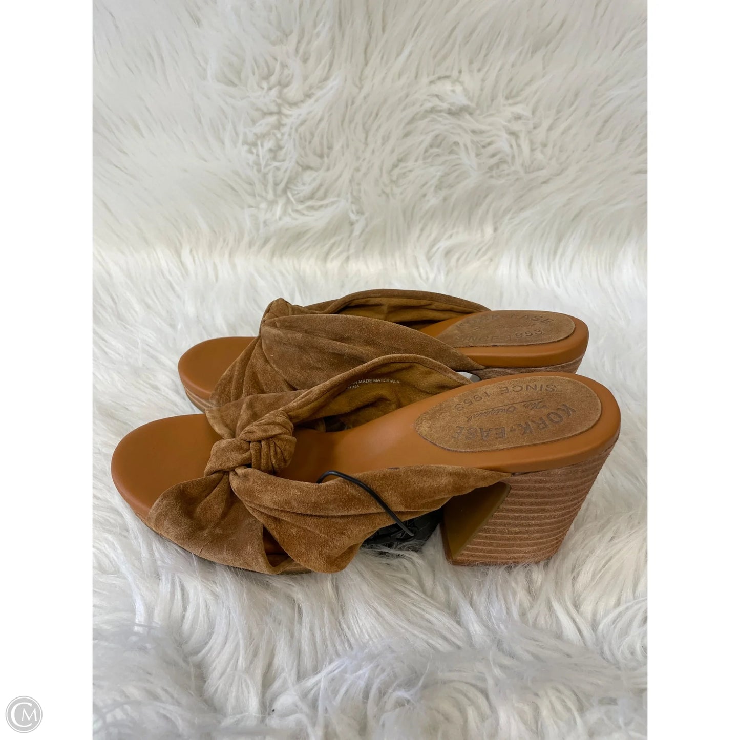 Sandals Heels Block By Kork Ease In Tan, Size: 7