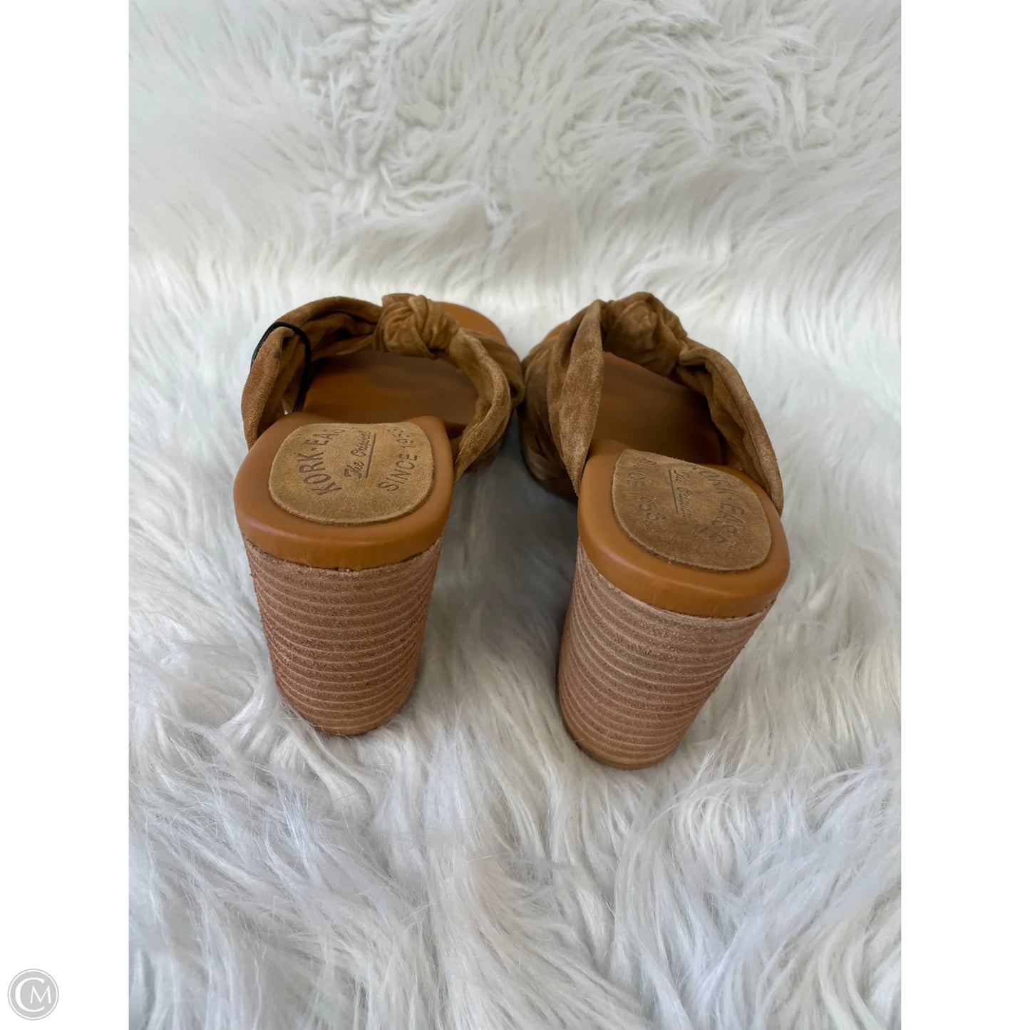 Sandals Heels Block By Kork Ease In Tan, Size: 7