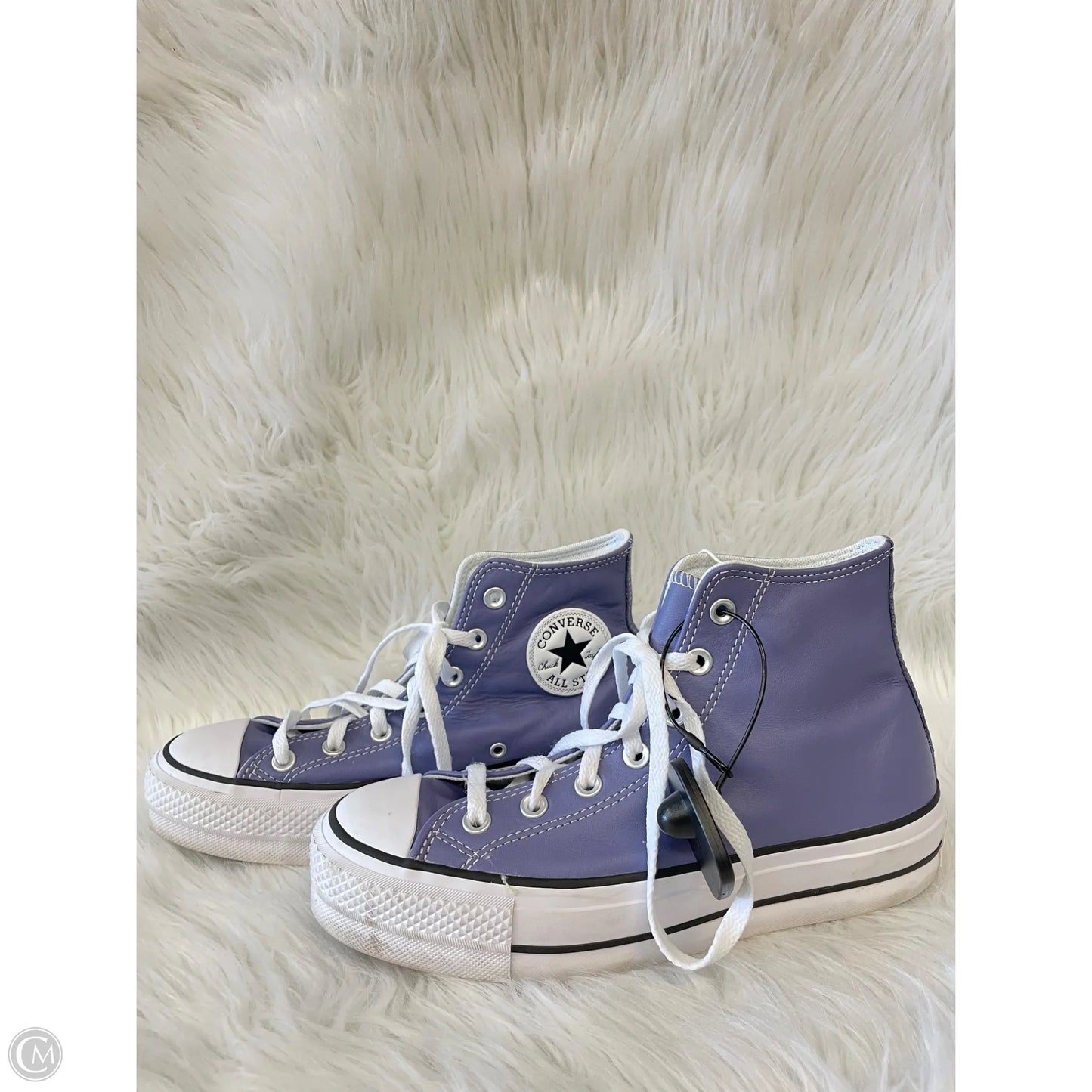 Shoes Sneakers Platform By Converse In Purple & White, Size: 8