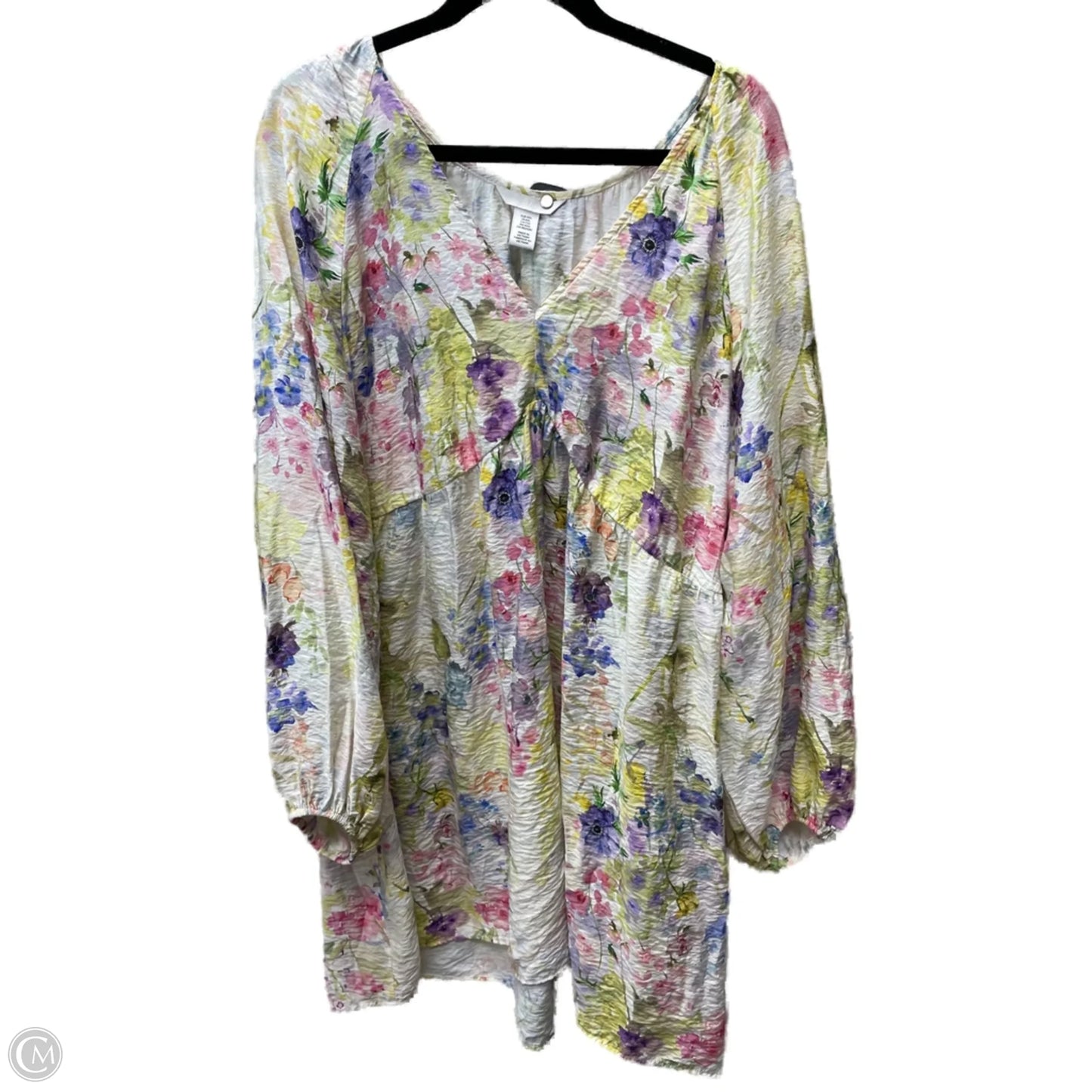 Dress Casual Short By H&m In Floral Print, Size: 2x