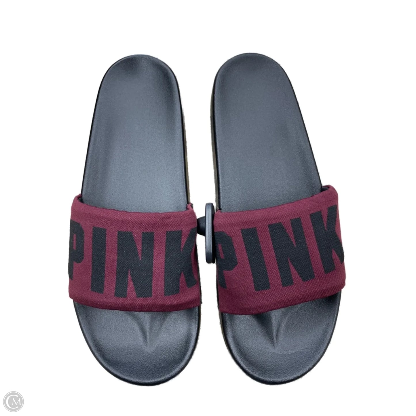 Sandals Flats By Pink In Maroon, Size: 9.5