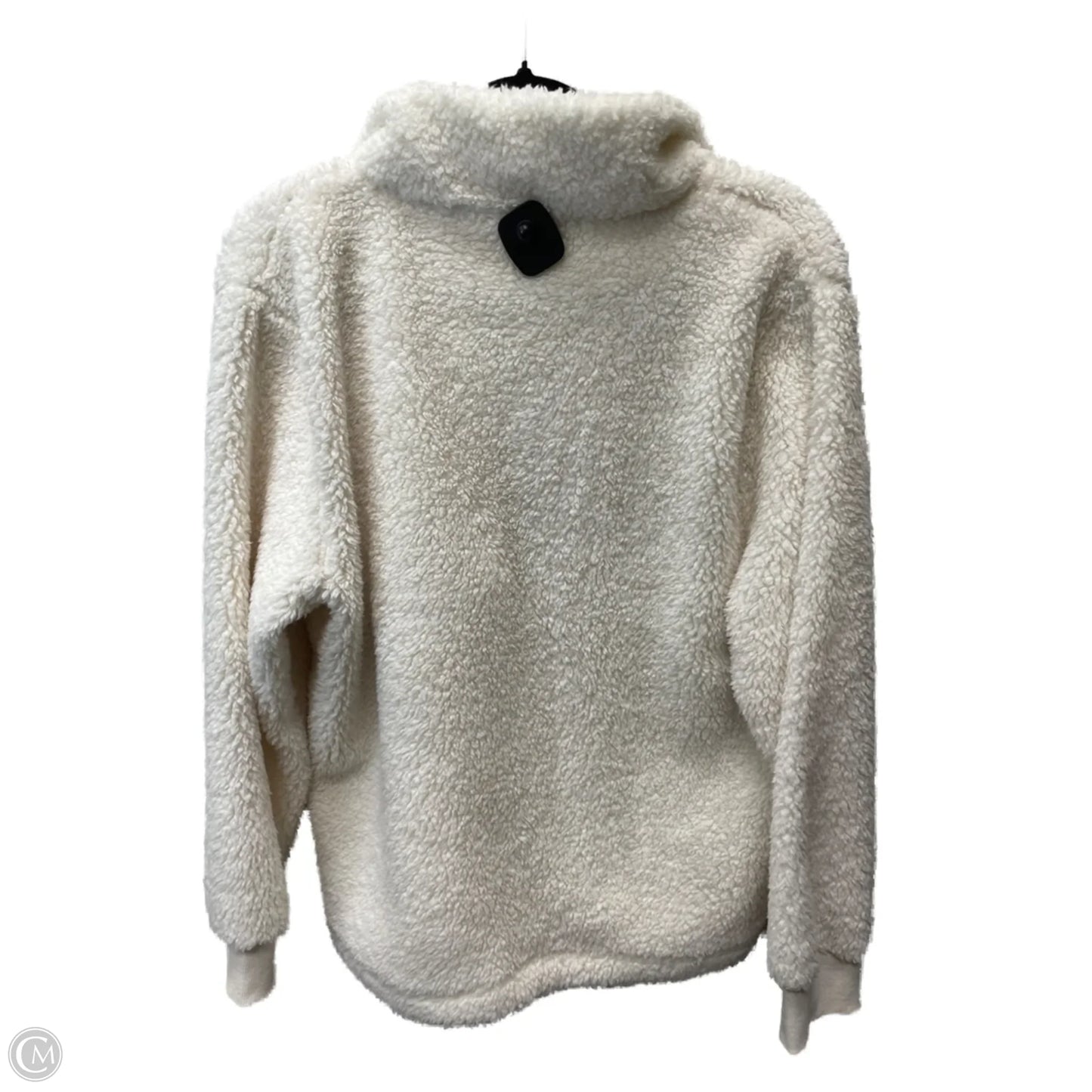 Jacket Faux Fur & Sherpa By Calvin Klein In Cream, Size: L
