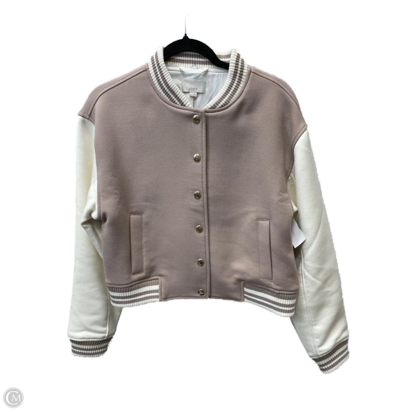 Jacket Other By Loft In Tan & White, Size: S