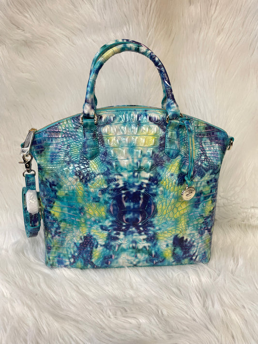 HANDBAG DESIGNER by BRAHMIN In BLUE & GREEN, Size: LARGE