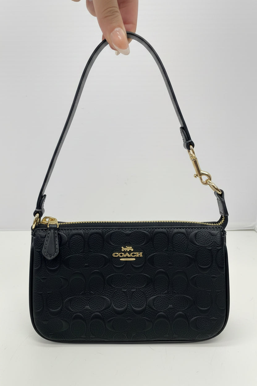 Handbag Designer By Coach In Black, Size:Small