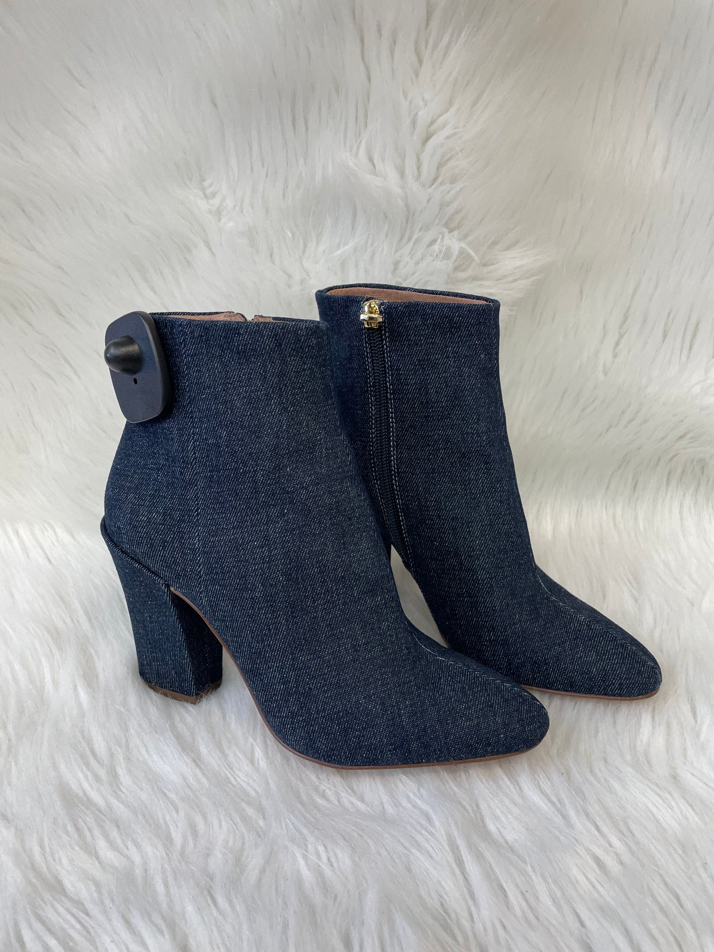 Boots Ankle Heels By Louise Et Cie In Blue Denim, Size: 6.5