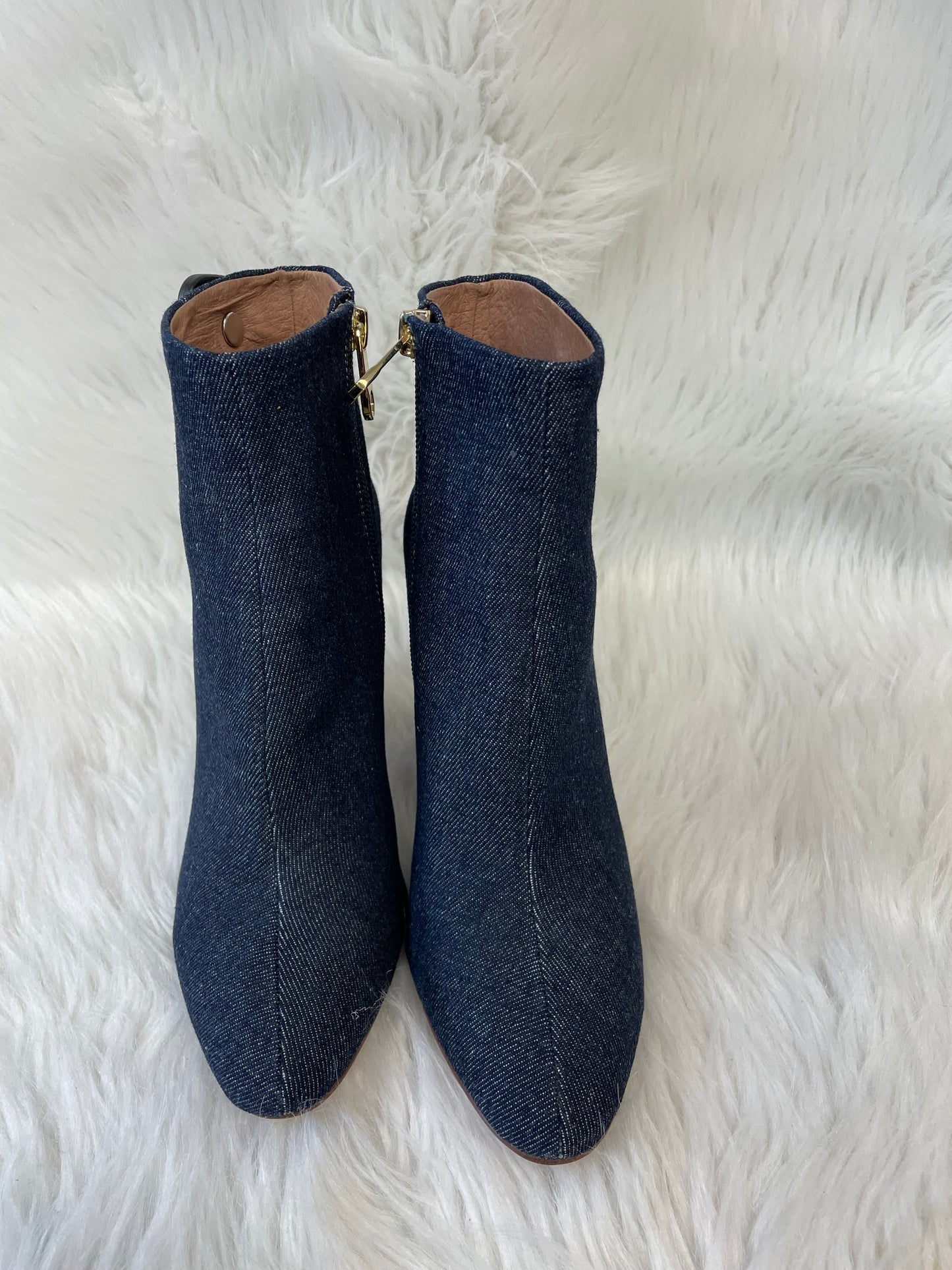 Boots Ankle Heels By Louise Et Cie In Blue Denim, Size: 6.5