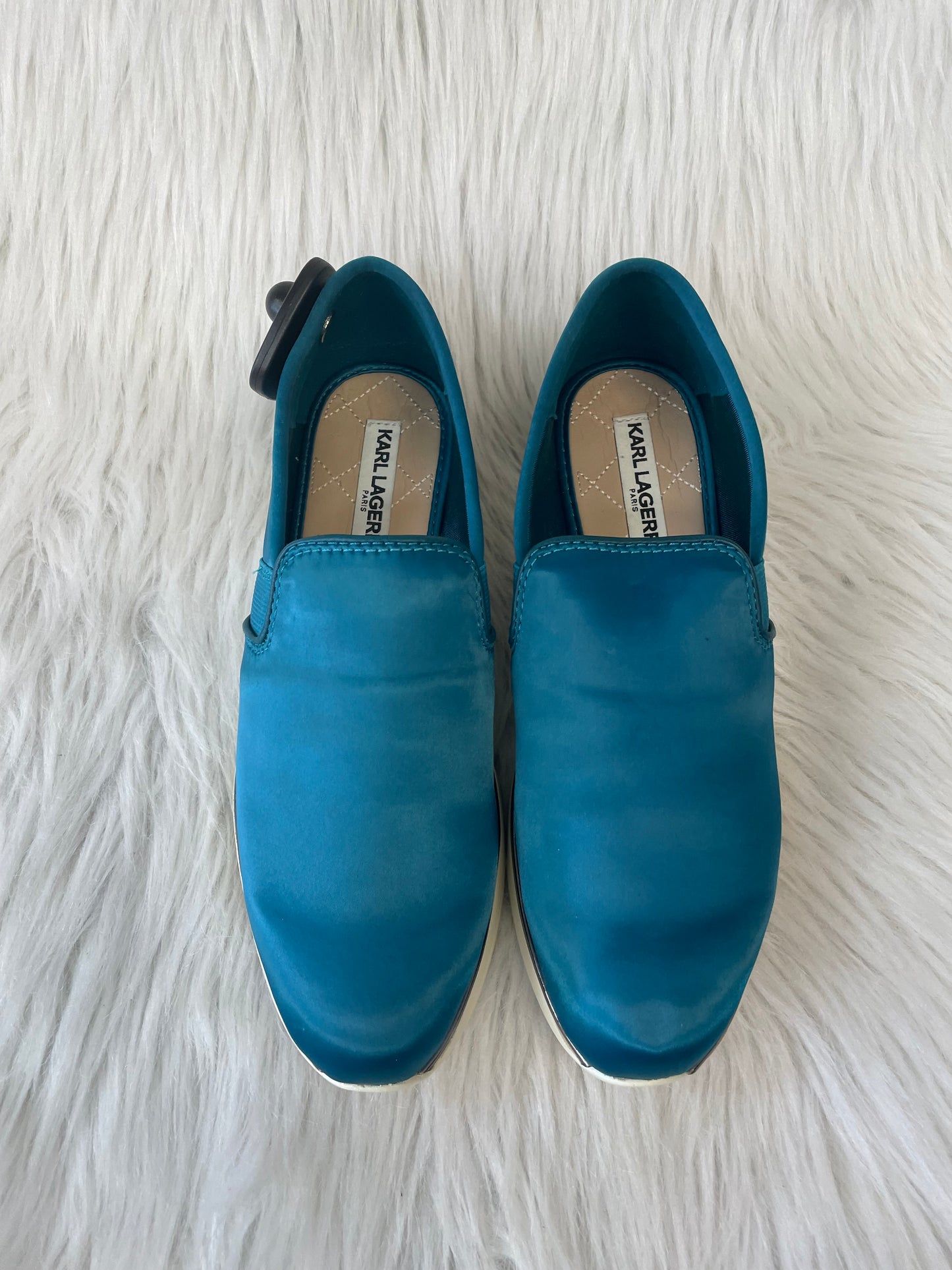 Shoes Designer By Karl Lagerfeld In Teal, Size: 6