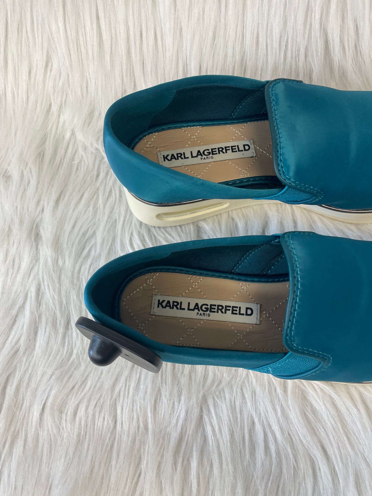 Shoes Designer By Karl Lagerfeld In Teal, Size: 6