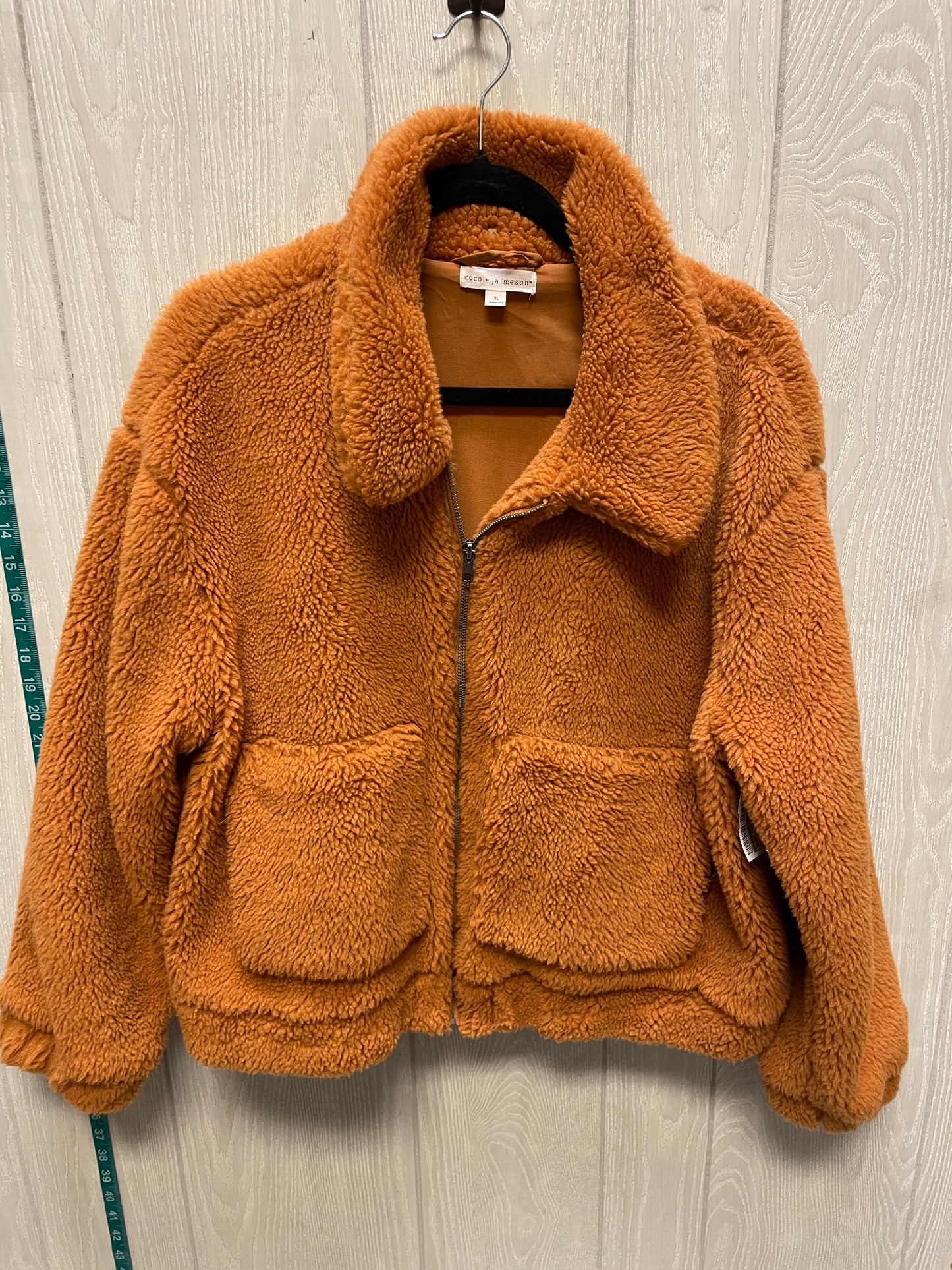 Jacket Faux Fur & Sherpa By Coco + Jaimeson In Orange, Size: Xl