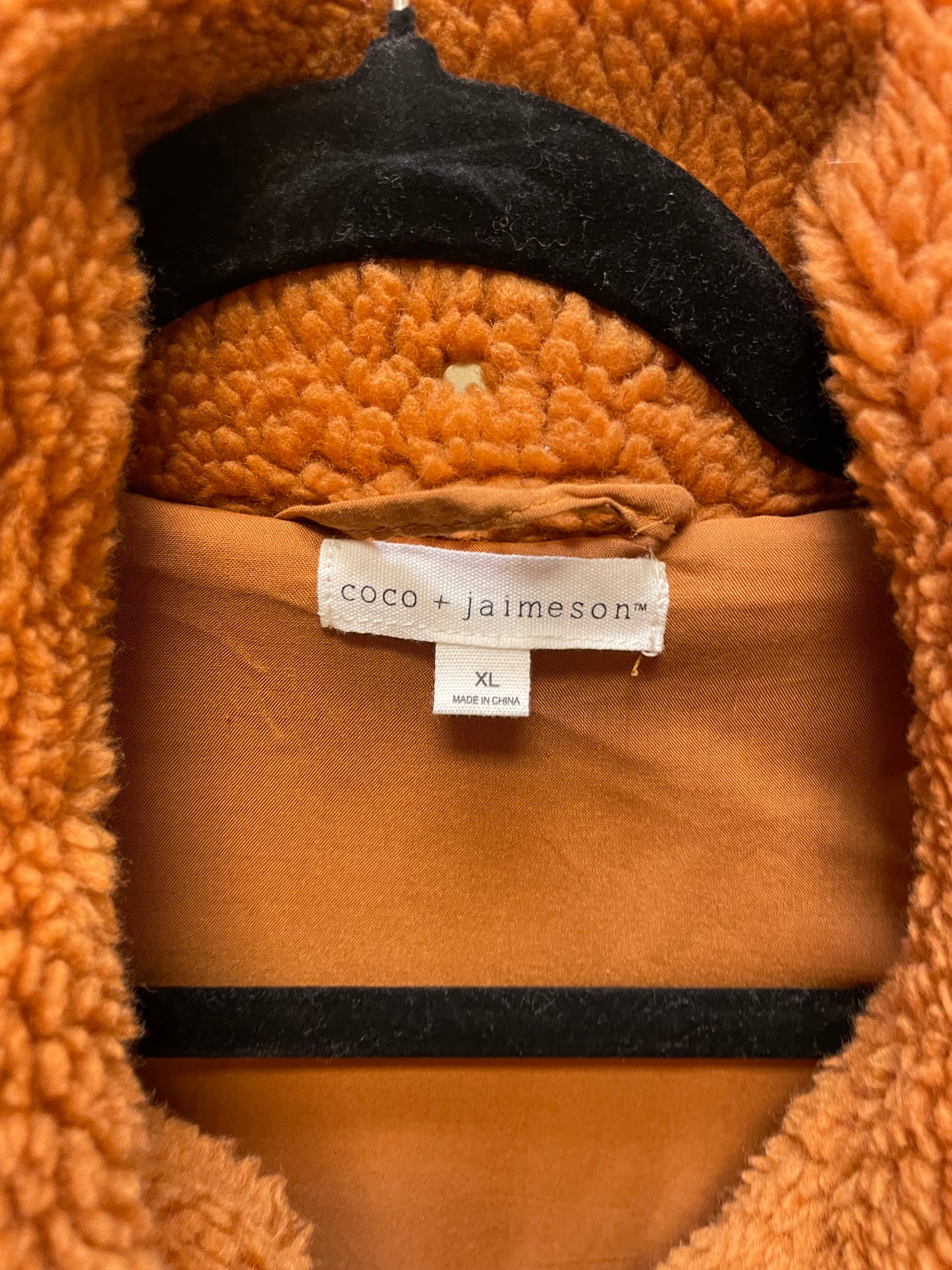 Jacket Faux Fur & Sherpa By Coco + Jaimeson In Orange, Size: Xl