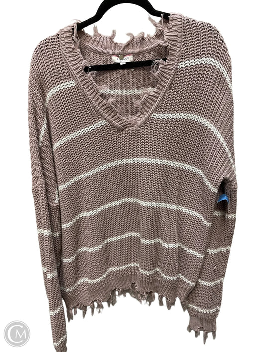 Sweater By Andree By Unit In Purple, Size: 2x
