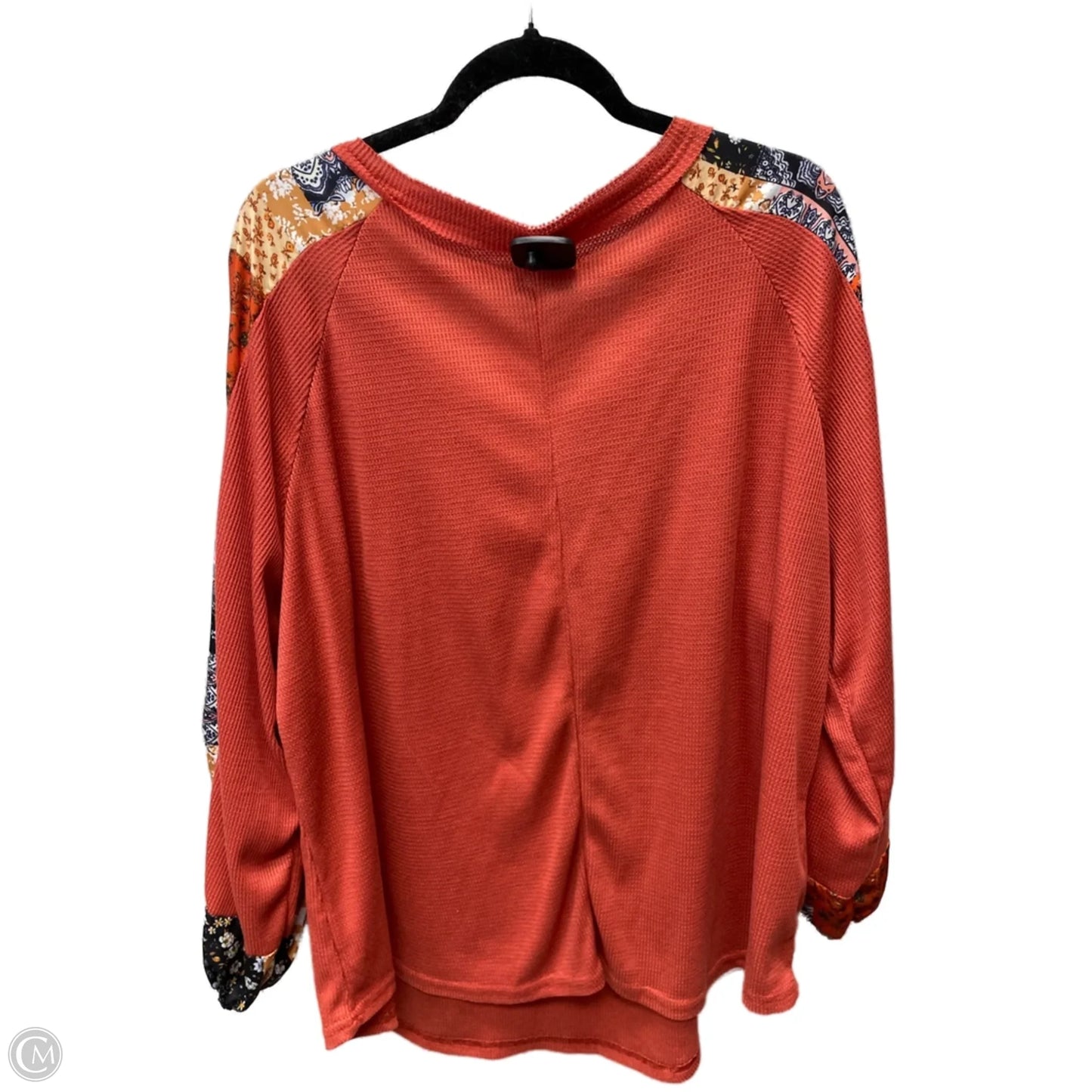 Top Long Sleeve By Clothes Mentor In Orange, Size: 3x