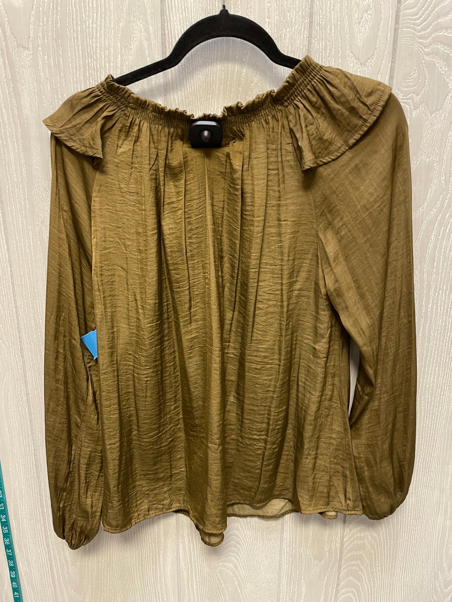 Top Long Sleeve By Glam In Green, Size: S