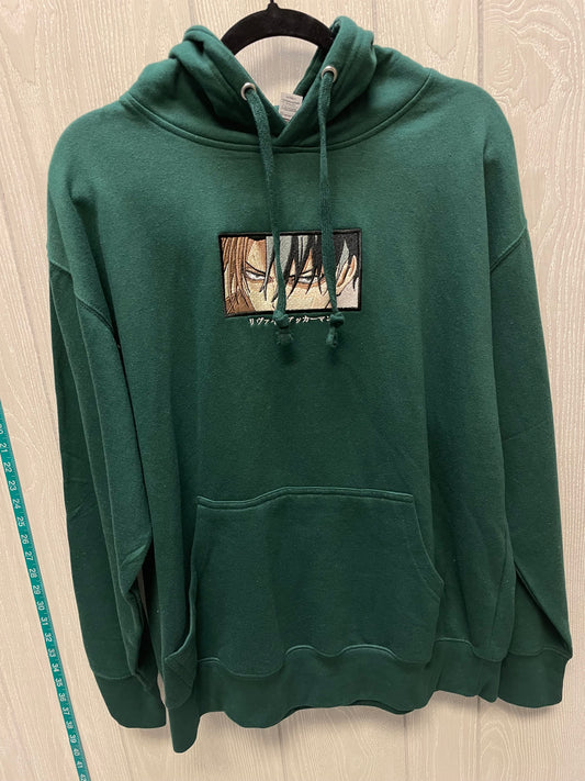 Sweatshirt Hoodie By smart In Green, Size: Xl