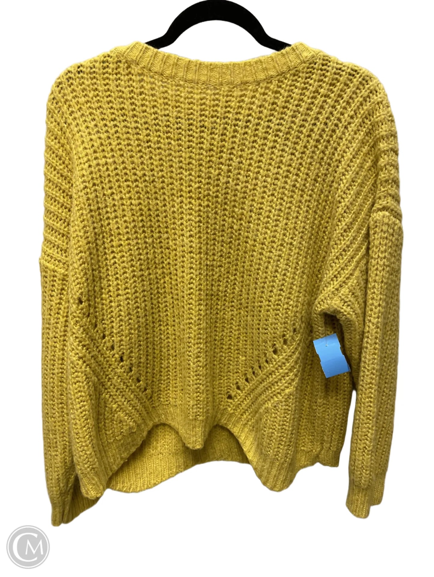 Sweater By Main Strip In Yellow, Size: L