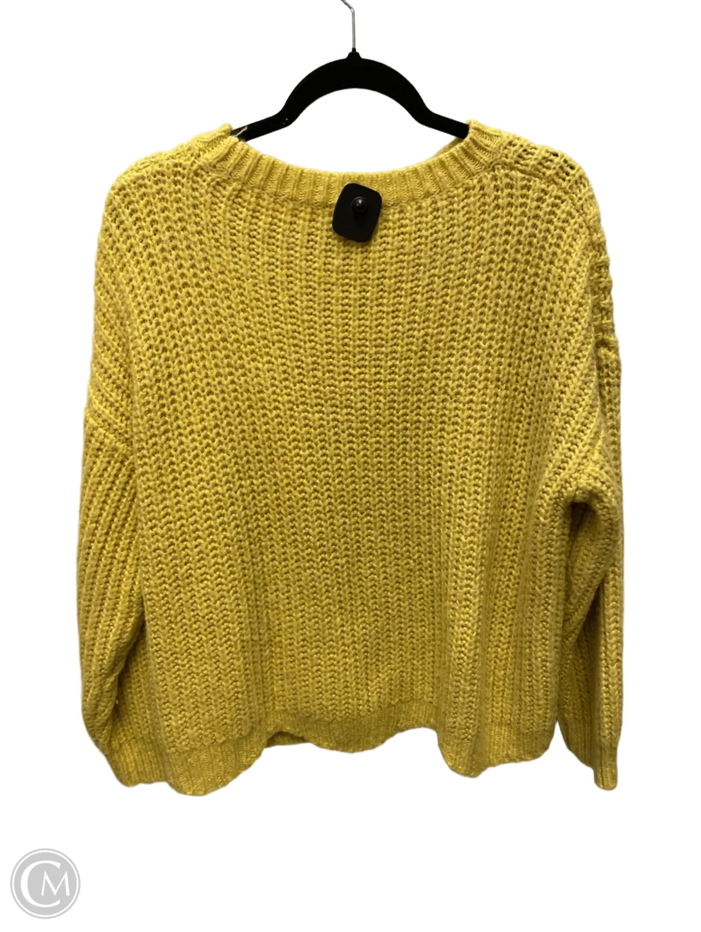 Sweater By Main Strip In Yellow, Size: L