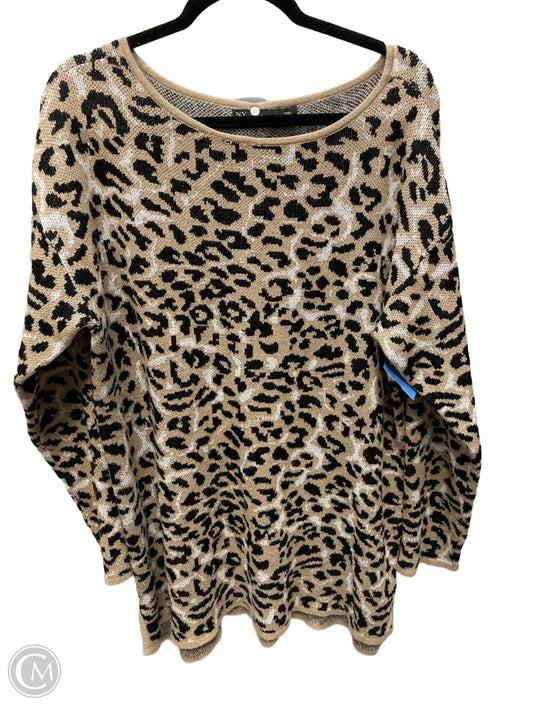 Sweater By New York And Co In Animal Print, Size: 1x