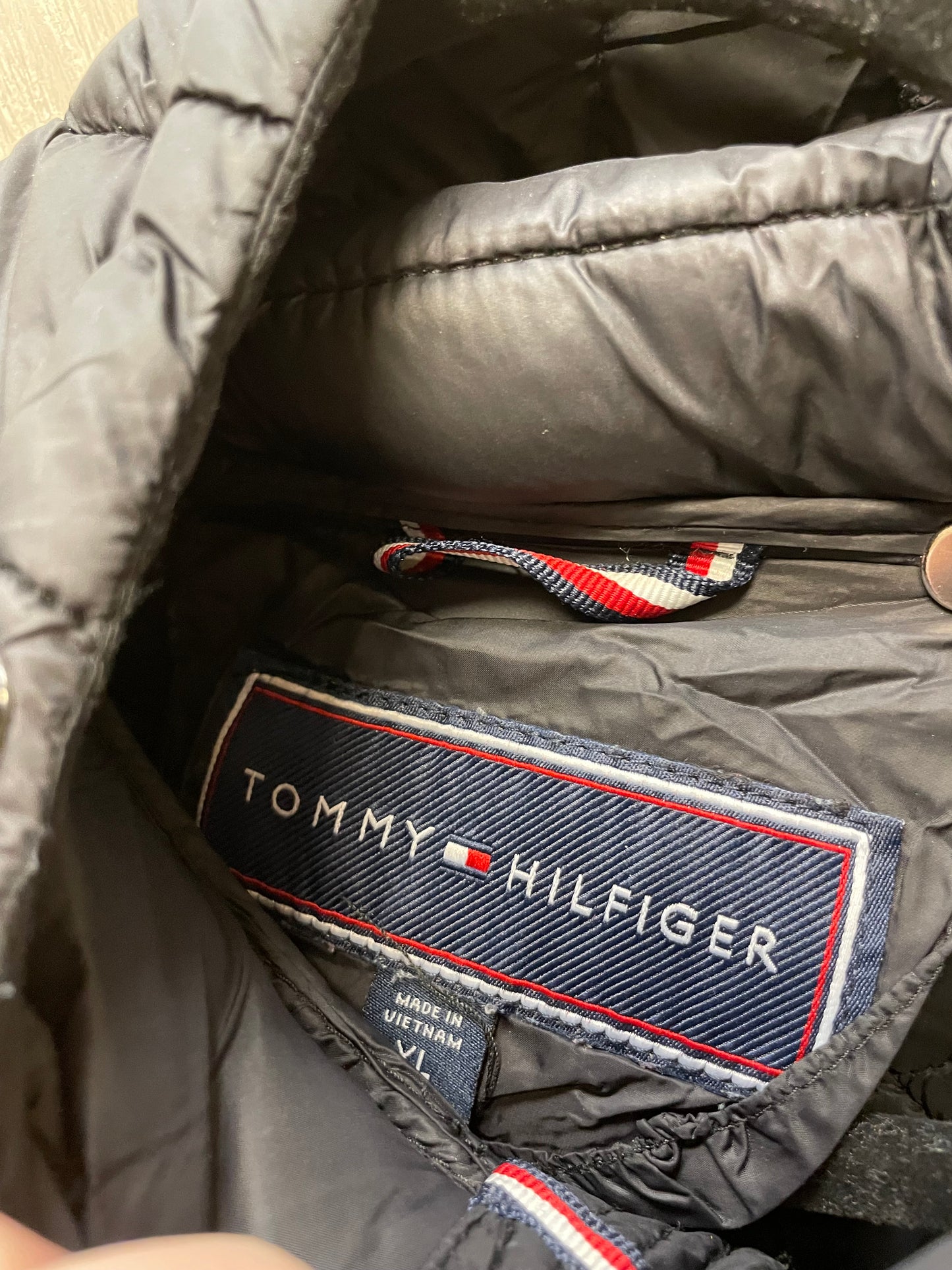 Coat Puffer & Quilted By Tommy Hilfiger In Black, Size: Xl