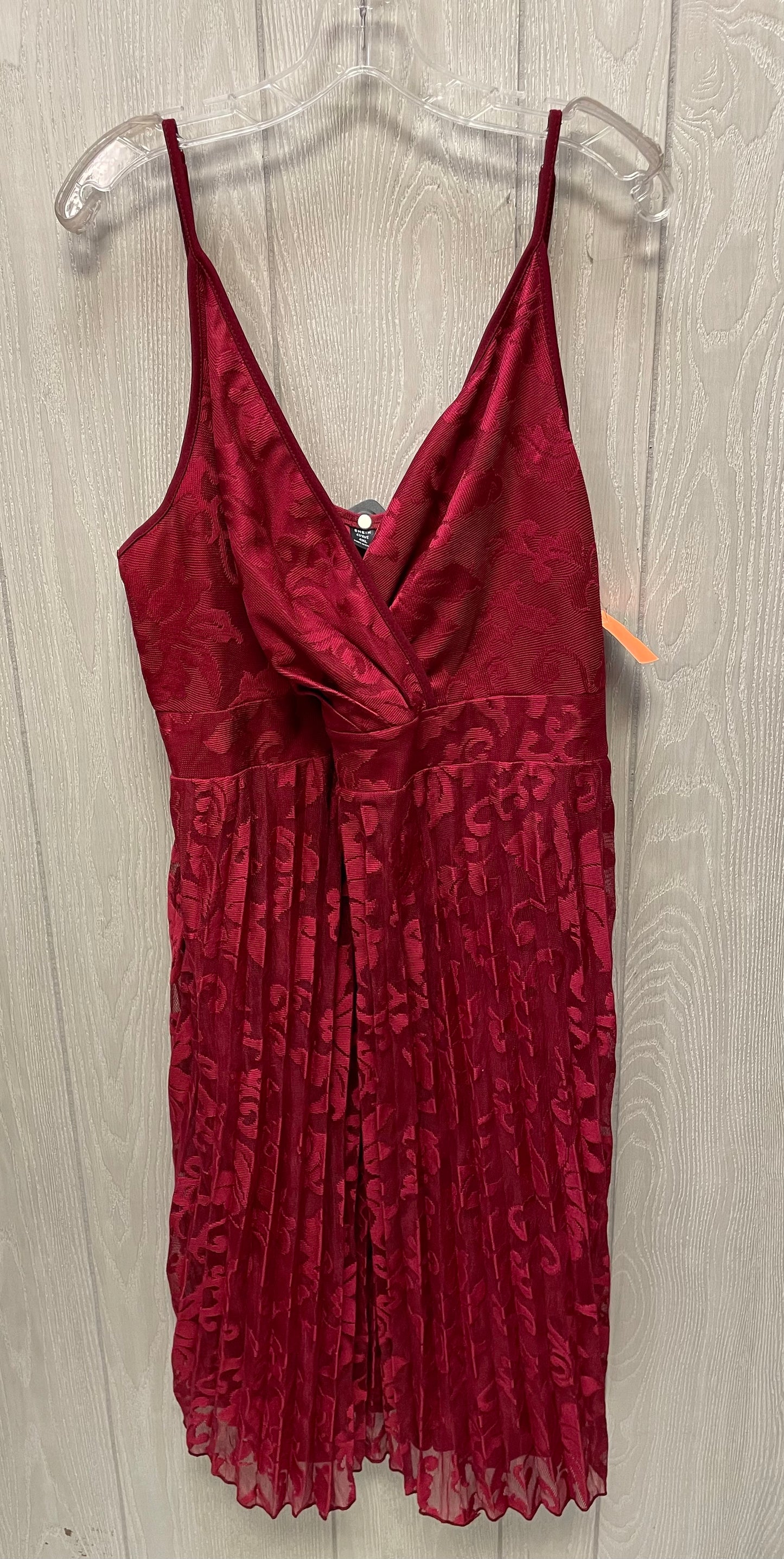 Dress Casual Short By Shein In Maroon, Size: 3x