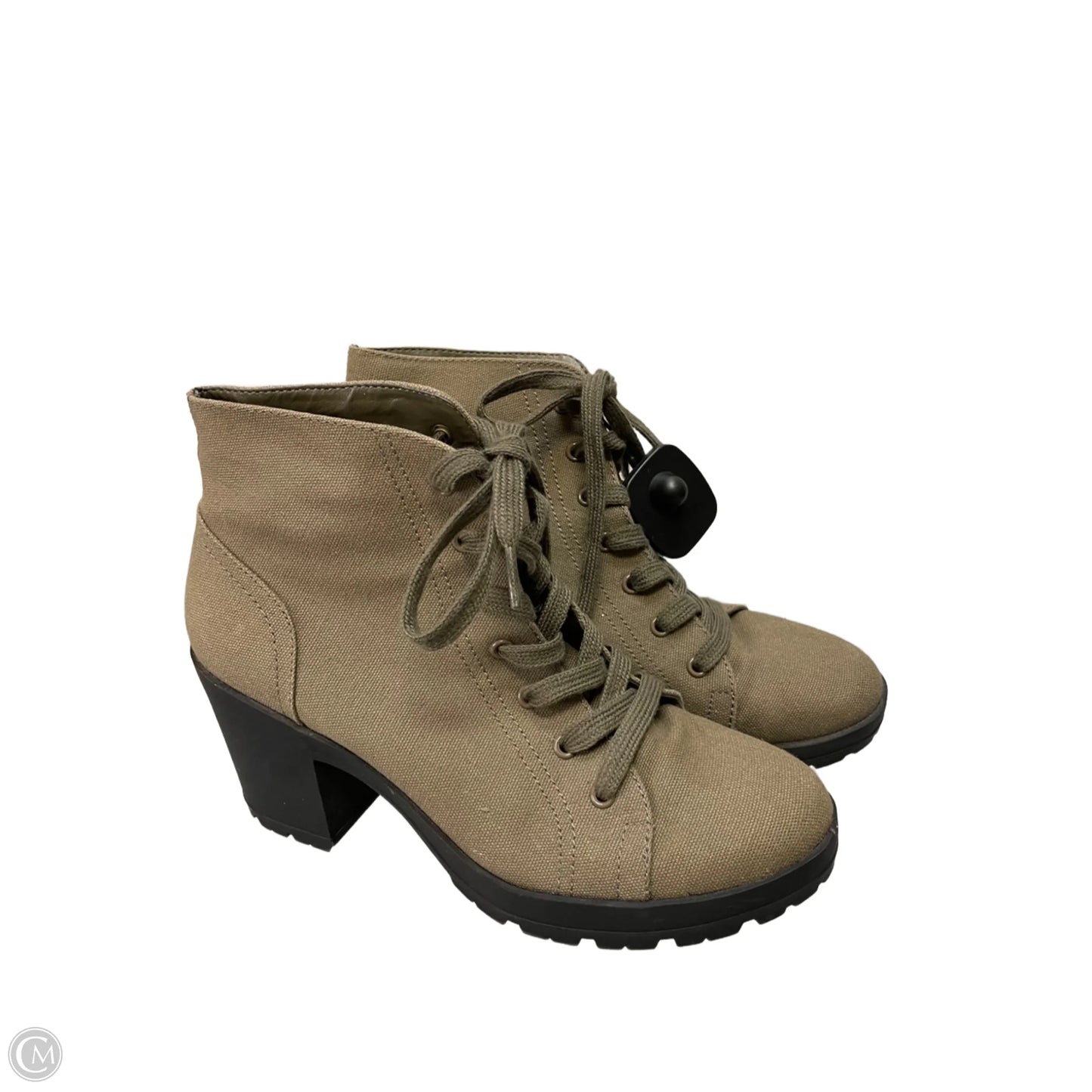 Boots Ankle Heels By Mix No 6 In Green, Size: 8.5