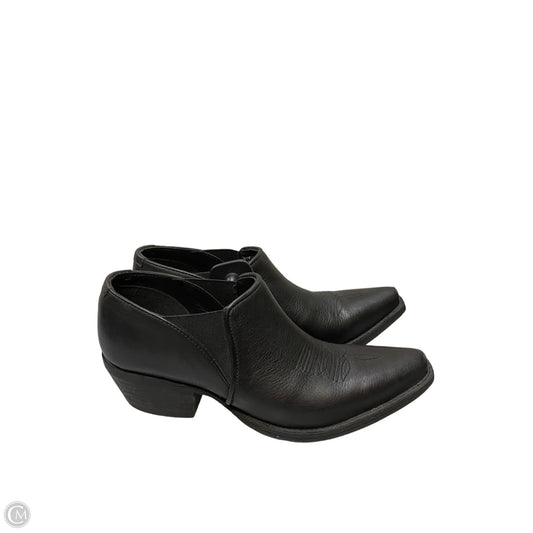 Boots Ankle Heels By Clothes Mentor In Black, Size: 7.5
