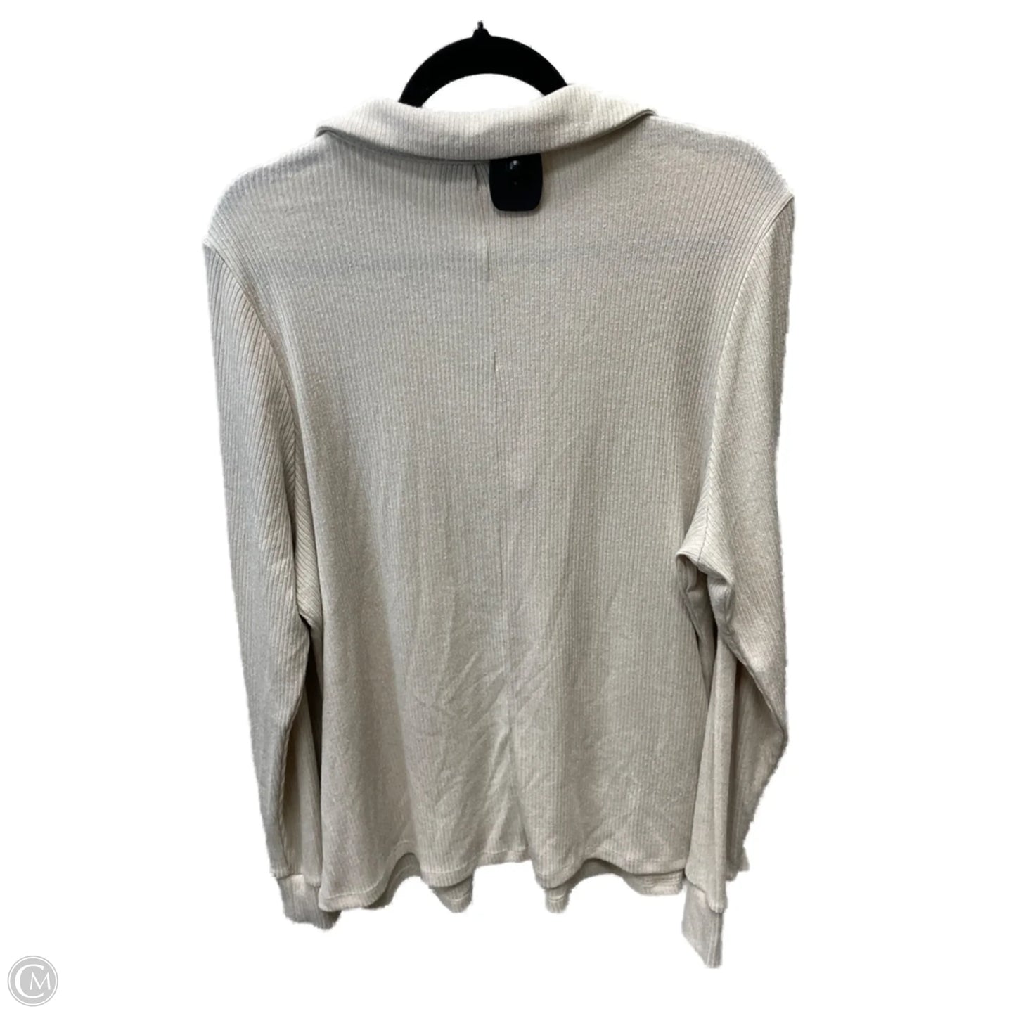 Top Long Sleeve By Lane Bryant In Tan, Size: 1x