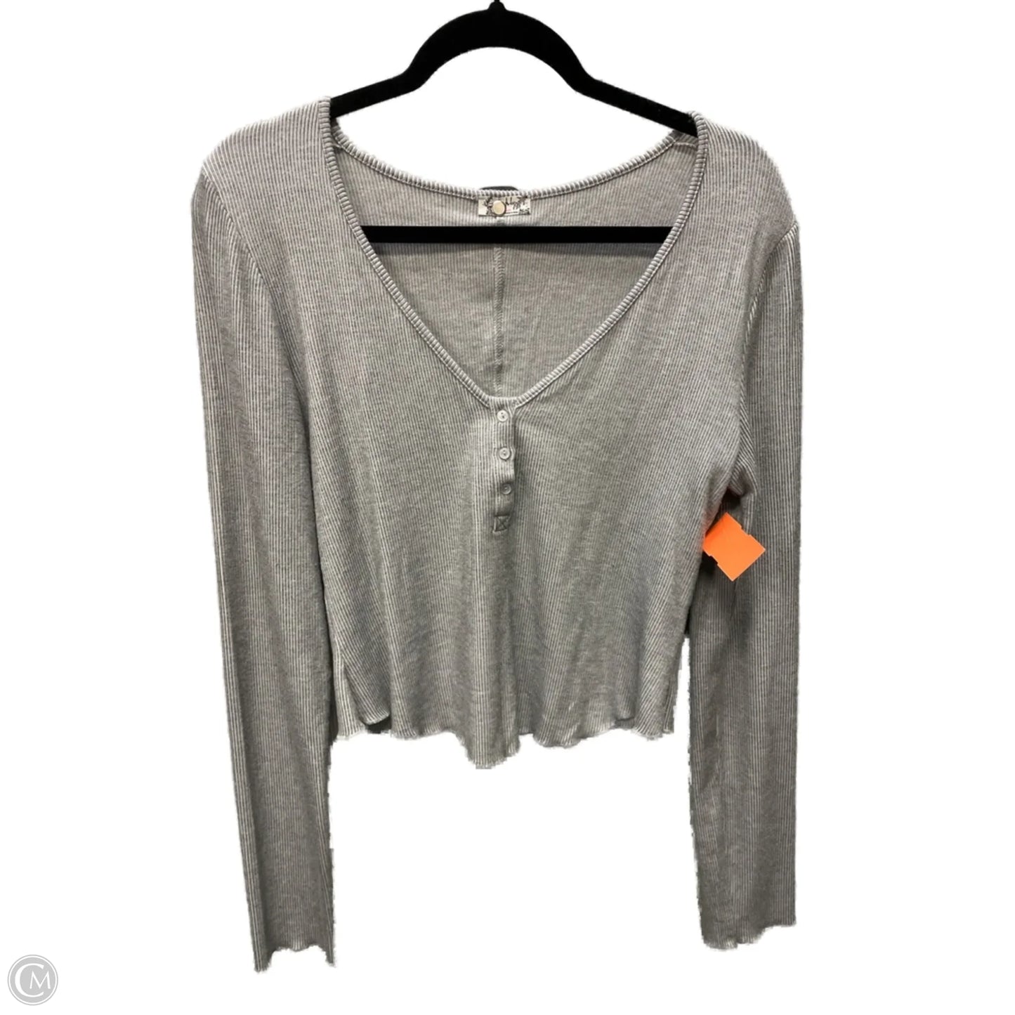 Top Long Sleeve By Free People In Grey, Size: L