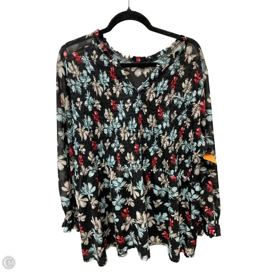 Top Long Sleeve By Lane Bryant In Floral Print, Size: 2x