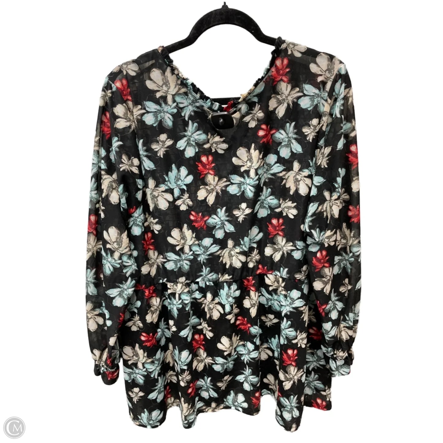 Top Long Sleeve By Lane Bryant In Floral Print, Size: 2x