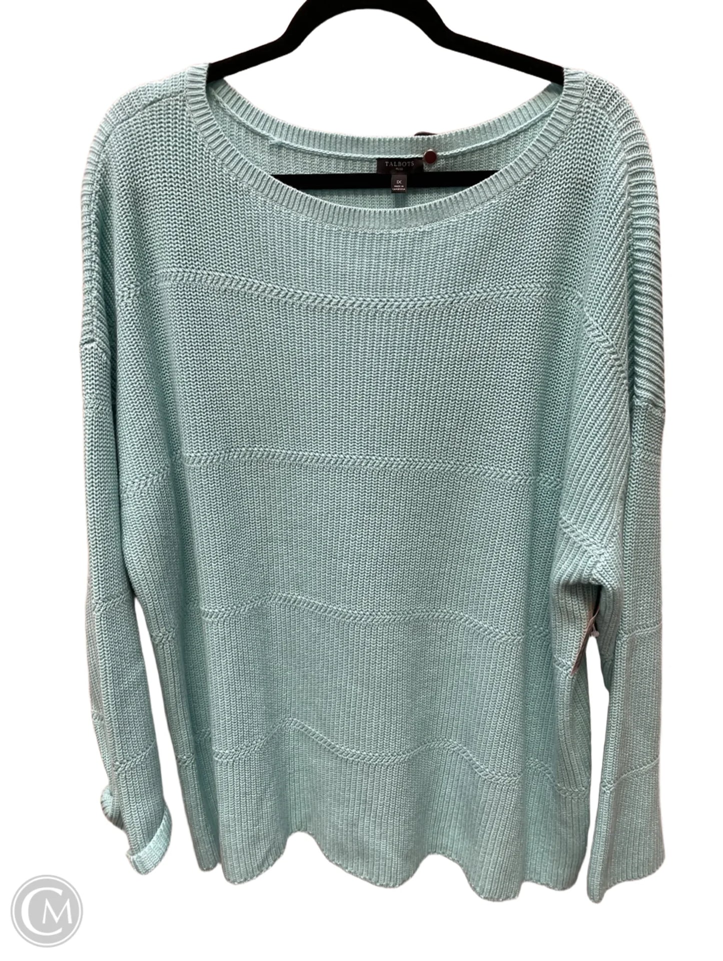 Sweater By Talbots In Blue, Size: 1x