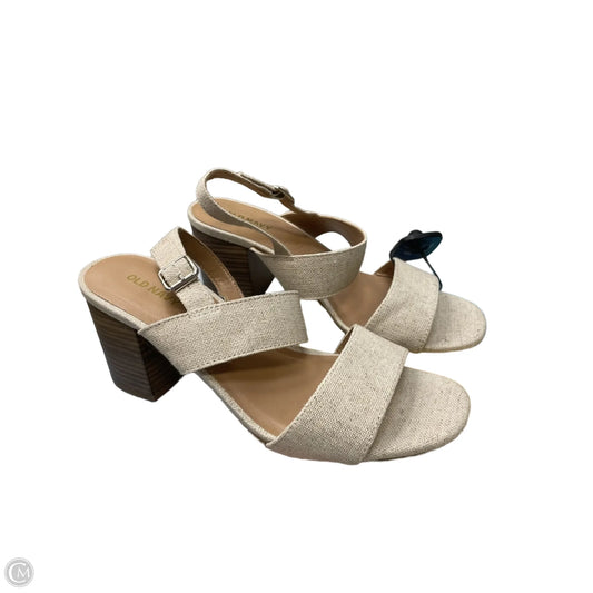 Sandals Heels Block By Old Navy In Cream, Size: 7