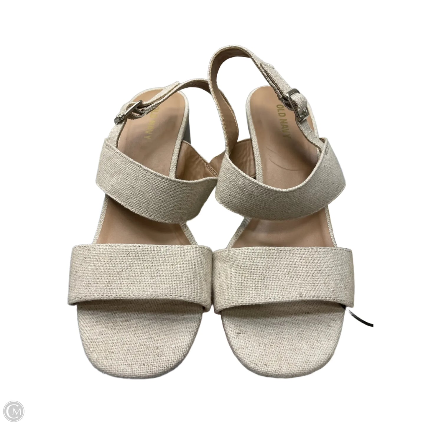 Sandals Heels Block By Old Navy In Cream, Size: 7