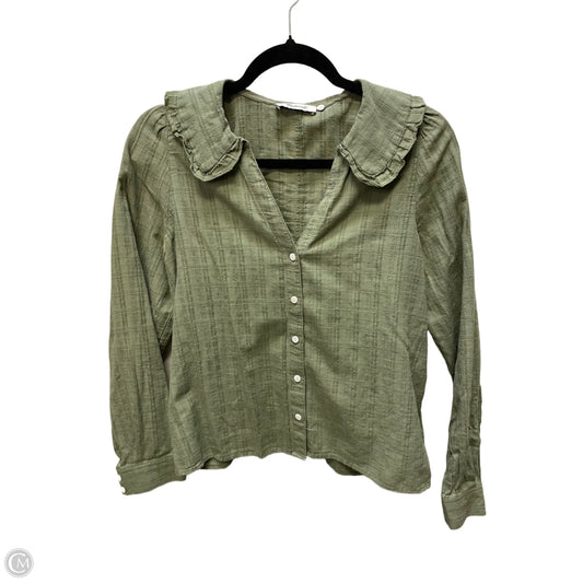Top Long Sleeve By Madewell In Green, Size: Xs