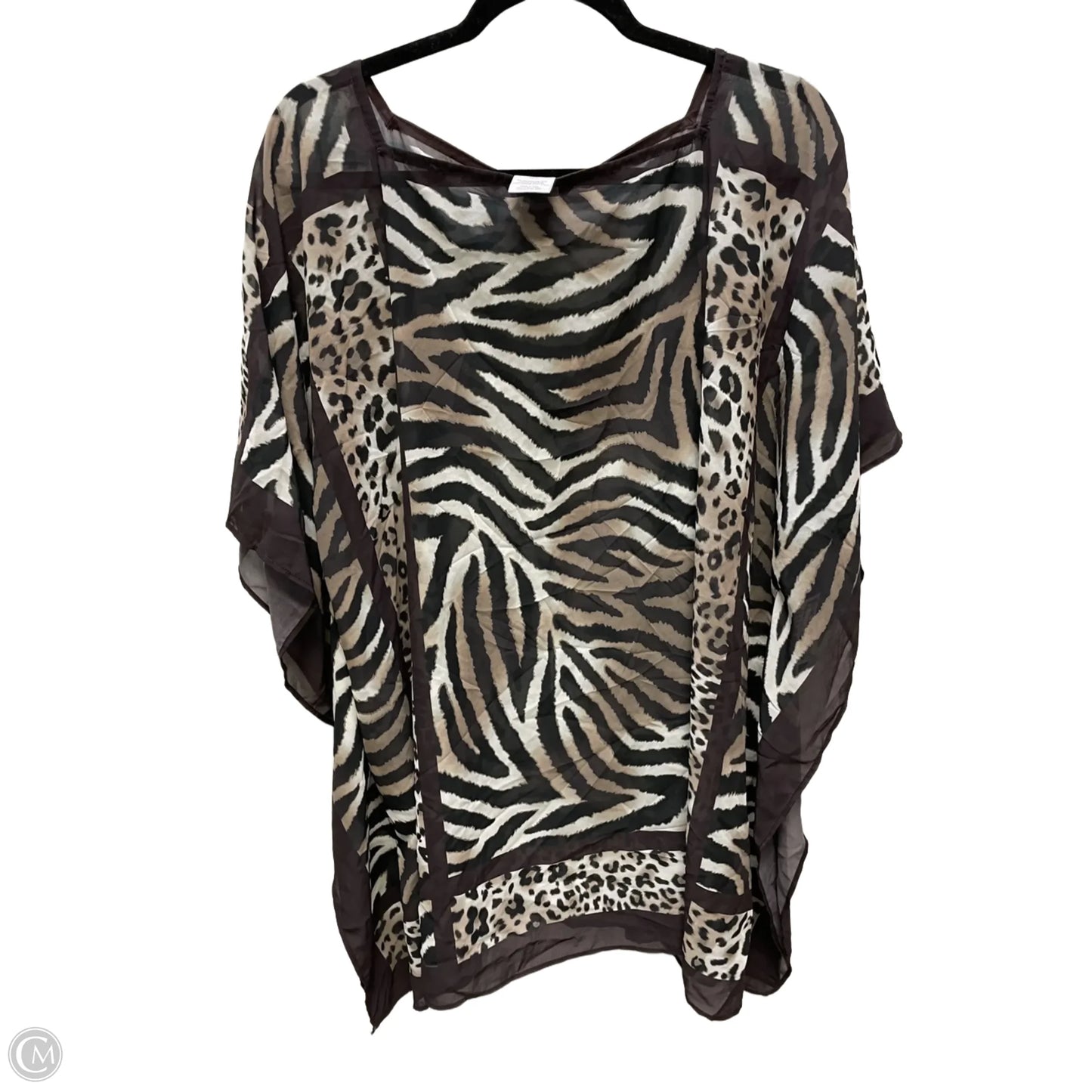 Swimwear Cover-up By Carmen By Carmen Marc Valvo In Animal Print, Size: M