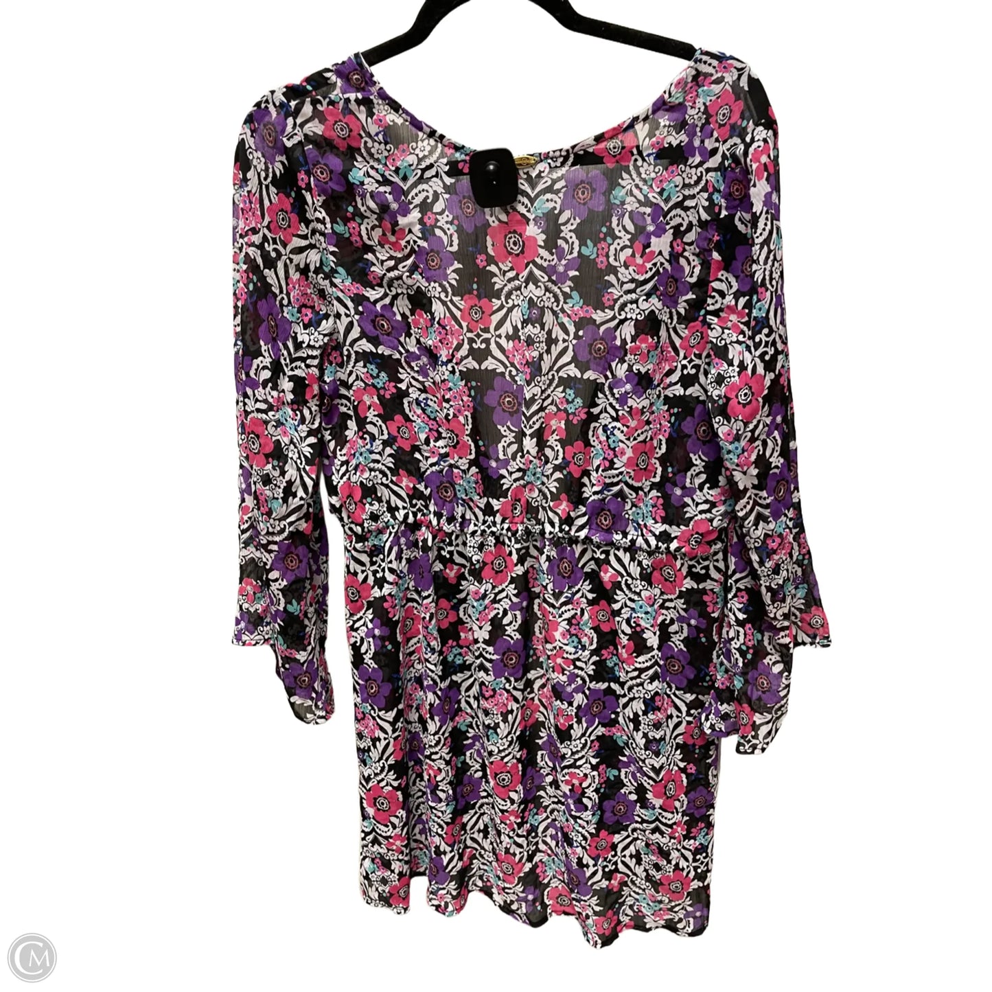 Swimwear Cover-up By Jessica Simpson In Floral Print, Size: Xl