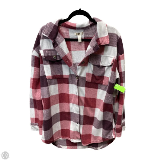 Jacket Shirt By Clothes Mentor In Checkered Pattern, Size: 1x
