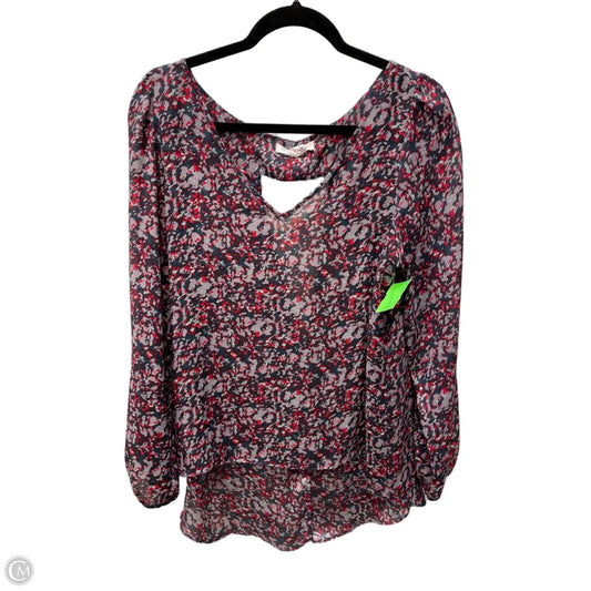 Blouse Long Sleeve By Bcbgeneration In Multi-colored, Size: M
