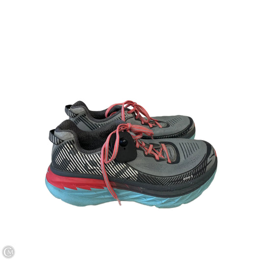 Shoes Athletic By Hoka In Grey & Pink, Size: 9