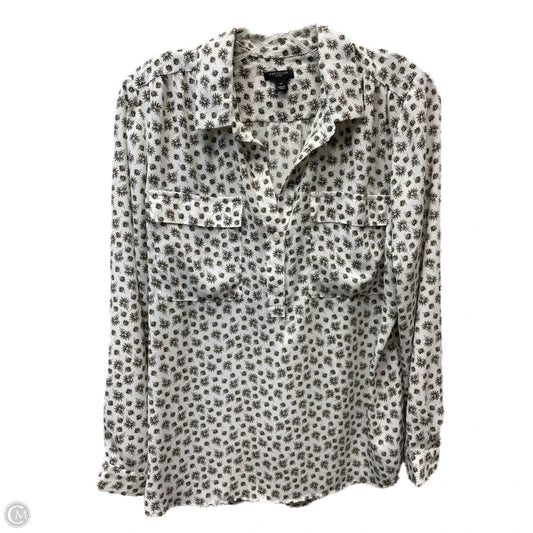 Blouse Long Sleeve By Ann Taylor In Multi-colored, Size: L