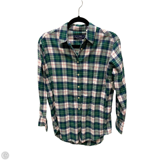 Top Long Sleeve By Lauren James In Plaid Pattern, Size: S