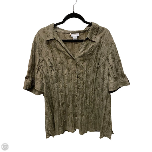 Top Short Sleeve By Catherines In Green, Size: 2x