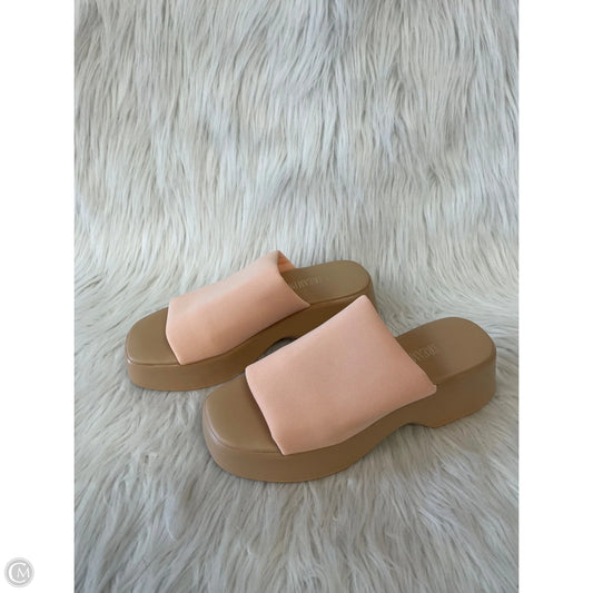 Sandals Heels Platform By Clothes Mentor In Peach, Size: 8