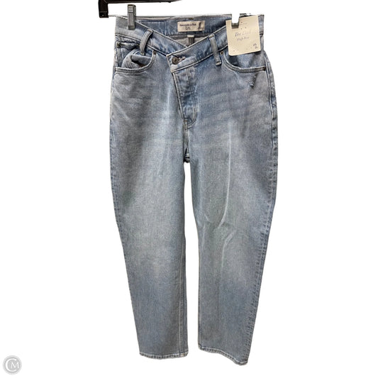 Jeans Straight By Abercrombie And Fitch In Blue Denim, Size: 0