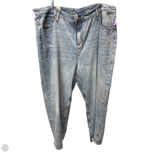 Jeans Wide Leg By H&m In Blue Denim, Size: 20