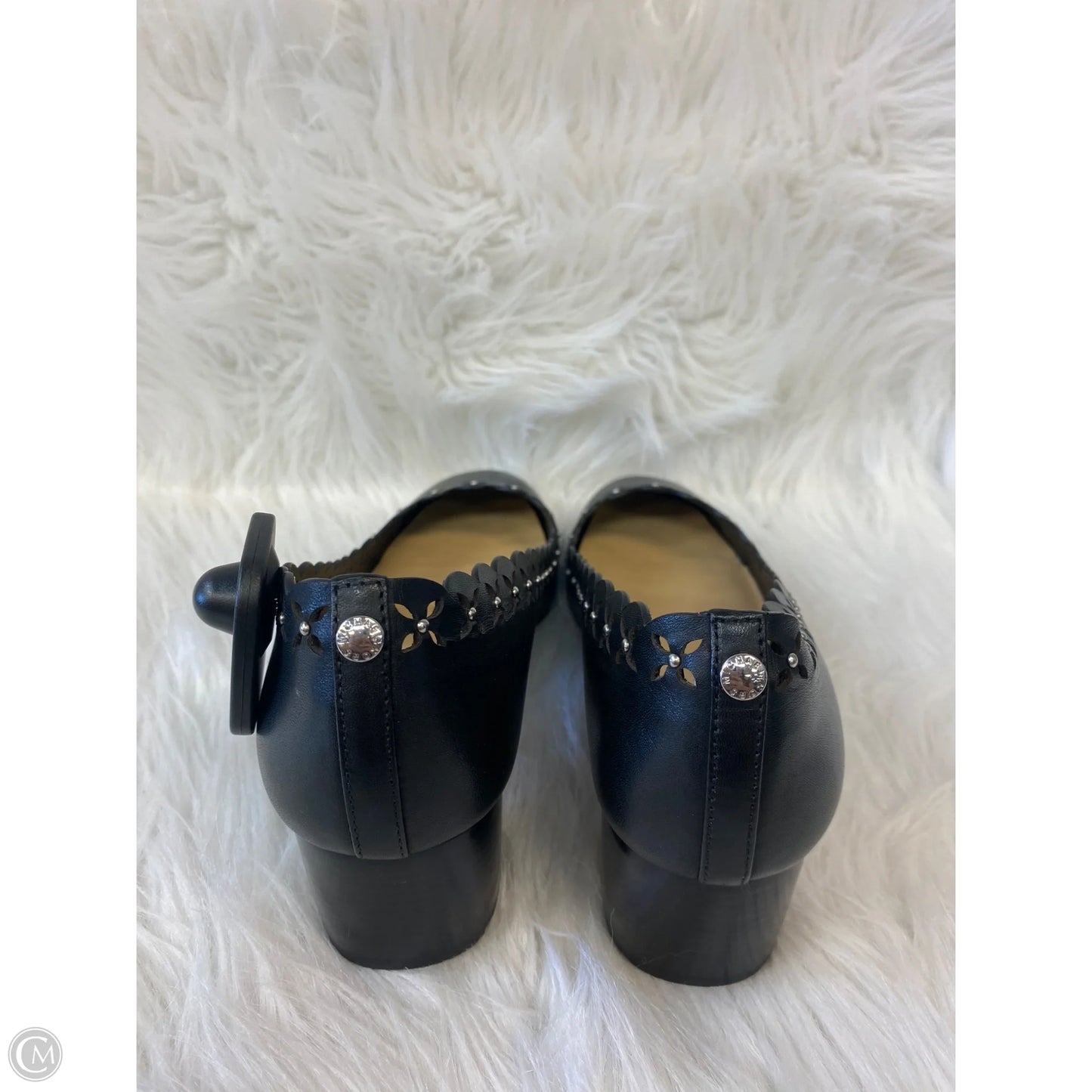 Shoes Heels Block By Michael By Michael Kors In Black & Silver, Size: 7.5