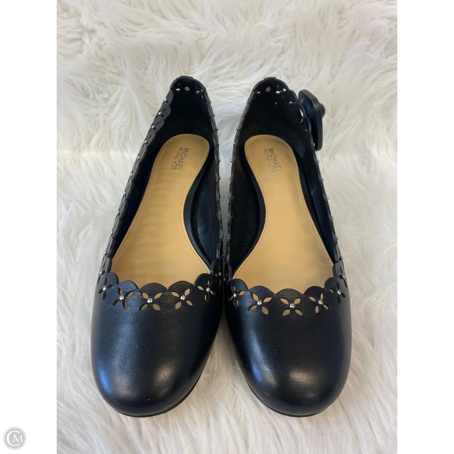 Shoes Heels Block By Michael By Michael Kors In Black & Silver, Size: 7.5